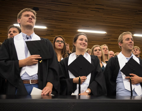 Proclamatie afgestudeerden zesjarige opleiding geneeskunde 