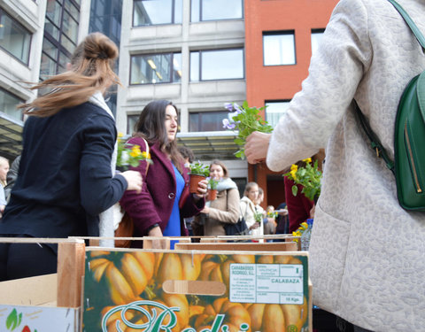 Plantactie op Campus Dunant