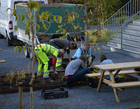 Plantactie op Campus Dunant