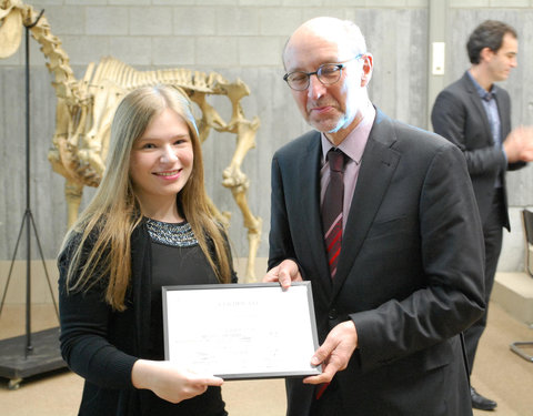 Uitreiking certificaten topstudenten bachelor Diergeneeskunde 2018