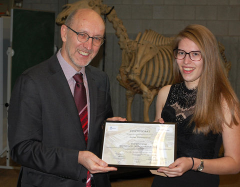 Uitreiking certificaten topstudenten bachelor Diergeneeskunde 2018