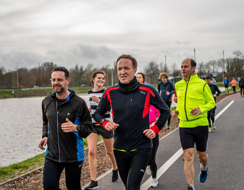 Watersportbaanloop voor H&H Education, organisatie faculteit Politieke en Sociale Wetenschappen