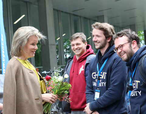 Duurzaamheidsbezoek van Koningin Mathilde aan de UGent