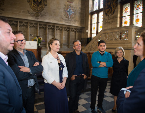 Ontvangst op Gentse stadhuis deelnemers summer schools Faculteit Recht en Criminologie