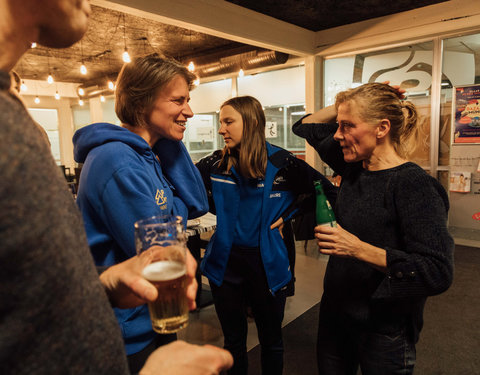 Watersportbaanloop voor De Warmste Week, faculteit Politieke en Sociale Wetenschappen 