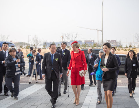 Koningin bezoekt UGent Global Campus in Korea