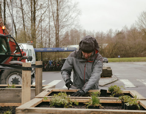 Opening Pimp your Campus-tuin en inhuldiging van looppad op Campus Sterre