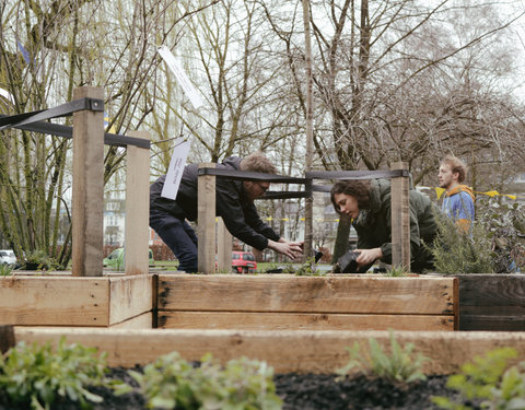 Opening Pimp your Campus-tuin en inhuldiging van looppad op Campus Sterre