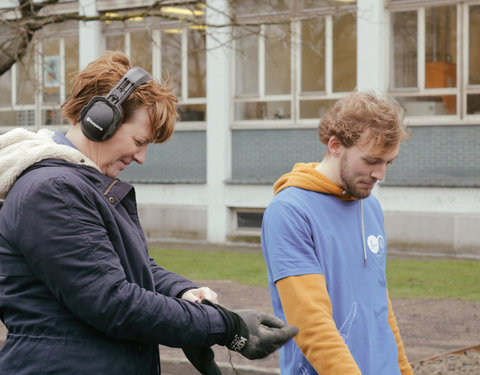 Opening Pimp your Campus-tuin en inhuldiging van looppad op Campus Sterre