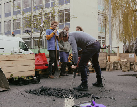 Opening Pimp your Campus-tuin en inhuldiging van looppad op Campus Sterre