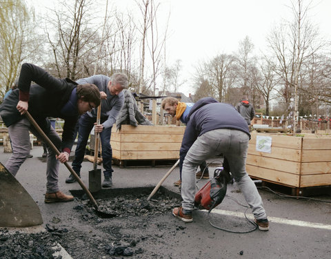 Opening Pimp your Campus-tuin en inhuldiging van looppad op Campus Sterre