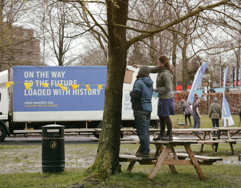 Opening Pimp your Campus-tuin en inhuldiging van looppad op Campus Sterre