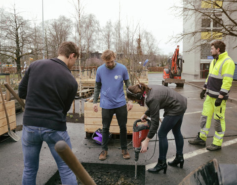 Opening Pimp your Campus-tuin en inhuldiging van looppad op Campus Sterre