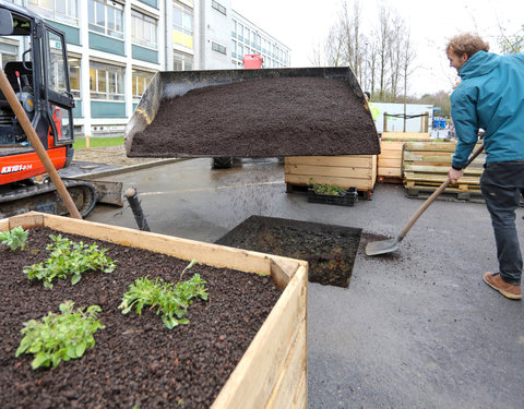 Opening Pimp your Campus-tuin en inhuldiging van looppad op Campus Sterre