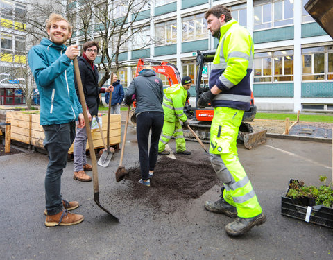 Opening Pimp your Campus-tuin en inhuldiging van looppad op Campus Sterre