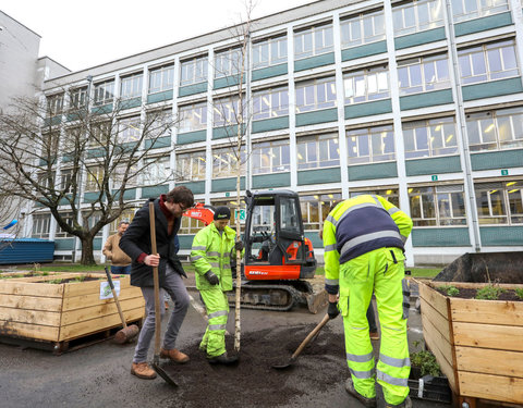 Opening Pimp your Campus-tuin en inhuldiging van looppad op Campus Sterre