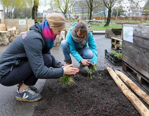 Opening Pimp your Campus-tuin en inhuldiging van looppad op Campus Sterre