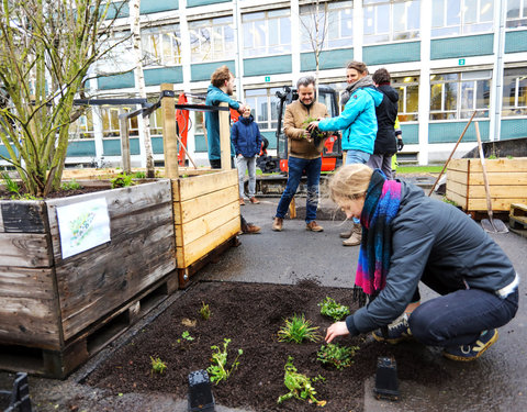 Opening Pimp your Campus-tuin en inhuldiging van looppad op Campus Sterre