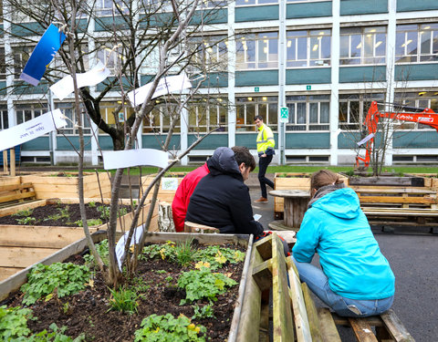 Opening Pimp your Campus-tuin en inhuldiging van looppad op Campus Sterre