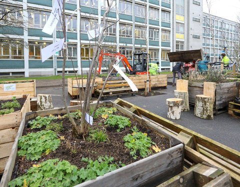 Opening Pimp your Campus-tuin en inhuldiging van looppad op Campus Sterre