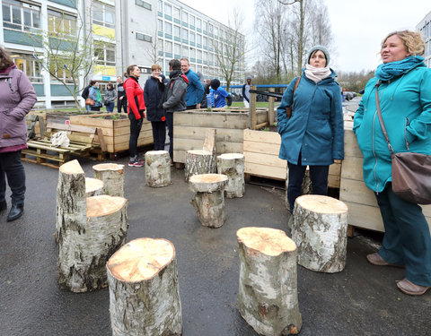 Opening Pimp your Campus-tuin en inhuldiging van looppad op Campus Sterre