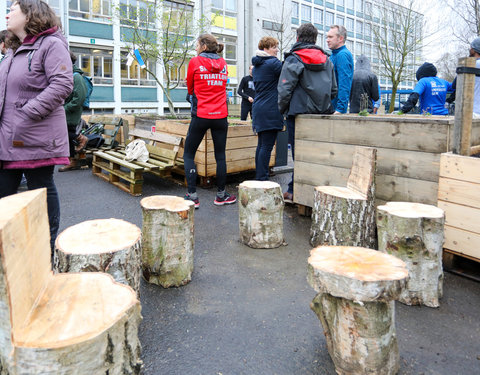 Opening Pimp your Campus-tuin en inhuldiging van looppad op Campus Sterre