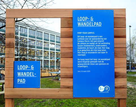 Opening Pimp your Campus-tuin en inhuldiging van looppad op Campus Sterre