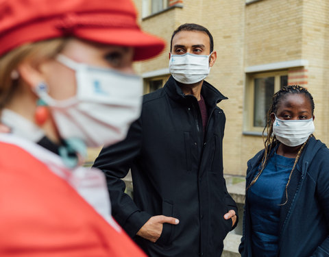 Mondmasker met UGent logo