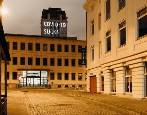 Corona projectie op Boekentoren, dag 2