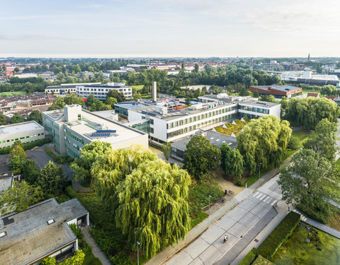 Drone opnamen Campus Kortrijk UGent