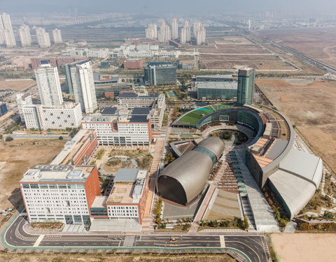 Drone opnamen van Ghent University Global Campus