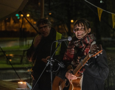 Onthulling street art op Campus Sterre