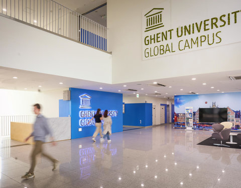 Bezoek Gentse studenten aan hun collega's op de Global Campus in Korea