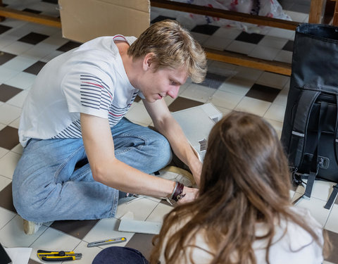 Sfeerbeelden studenten faculteit Ingenieurswetenschappen en Architectuur