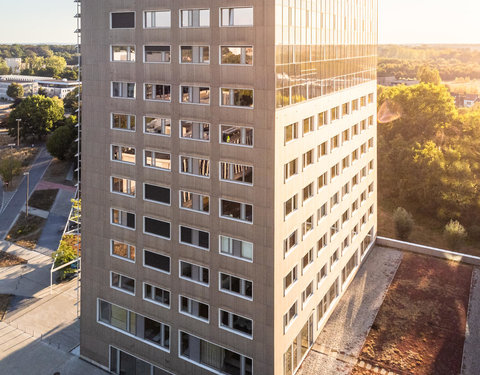 Drone opnamen van iGent gebouw