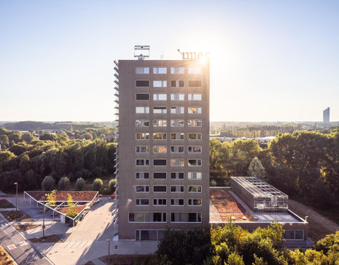 Drone opnamen van iGent gebouw