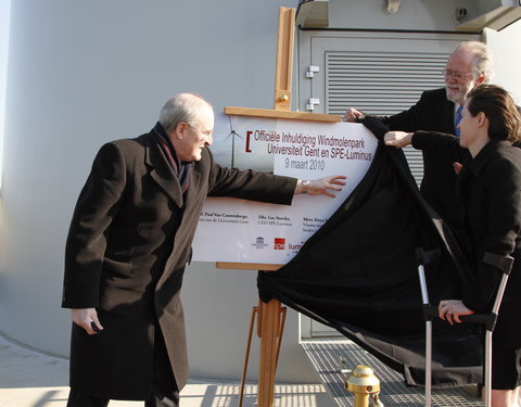 Officiële inhuldiging windmolenpark UGent en SPE-Luminus te Melle-14149