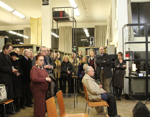 Voorstelling kunstenaarsboek Art(silence) n.a.v. huldiging van prof. Claire Van Damme-1431