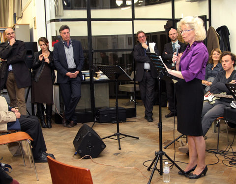 Voorstelling kunstenaarsboek Art(silence) n.a.v. huldiging van prof. Claire Van Damme-1449