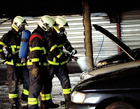 Brandproef in een nagebouwde, ondergrondse parkeergarage op het het terrein van Warringtonfirgent; een uniek experiment door Uni