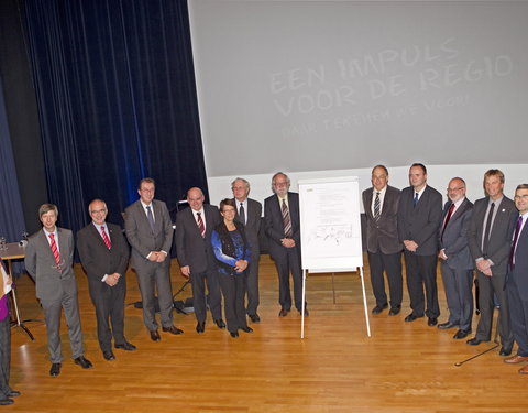 Ondertekening intentieverklaring tussen Associatie Universiteit Gent en stad Gent enerzijds en Zeeuws-Vlaamse gemeenten, scholen