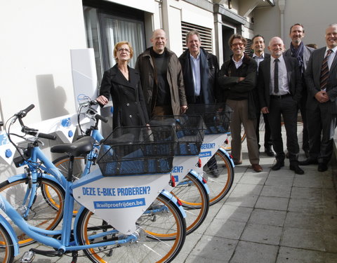 Officiële indienststelling van elektrische oplaadeilanden aan het Olympus fietsstation Zuid (Wilsonplein) en in het UGent rector