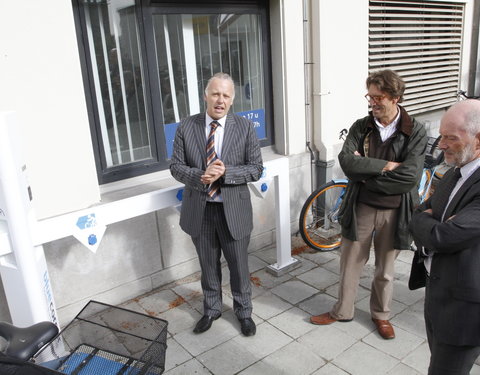 Officiële indienststelling van elektrische oplaadeilanden aan het Olympus fietsstation Zuid (Wilsonplein) en in het UGent rector