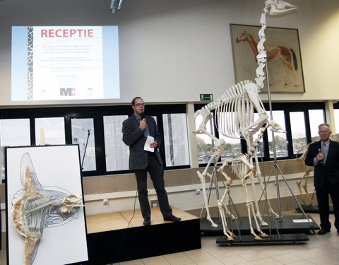 Inhuldiging spectaculaire nieuwe preparaten in het Museum Morfologie (faculteit Diergeneeskunde): een onderkaak, flipper en enke