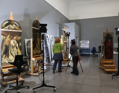 Voorstelling UGent-onderzoek in de marge van restauratie Lam Gods -25515