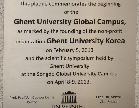 Tweedaags UGent symposium in Songdo (Zuid-Korea), ter voorbereiding van de opening van 'Ghent University Global Campus' in de In