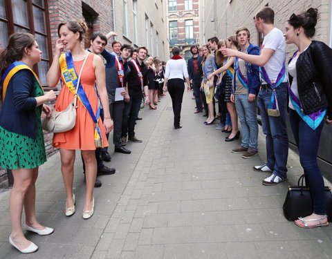 Afscheidsfeest door de UGent studenten georganiseerd voor de rector-26768