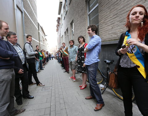 Afscheidsfeest door de UGent studenten georganiseerd voor de rector-26774