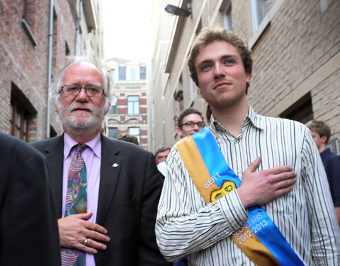 Afscheidsfeest van UGent studenten voor rector Paul Van Cauwenberge