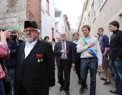 Afscheidsfeest door de UGent studenten georganiseerd voor de rector-26789